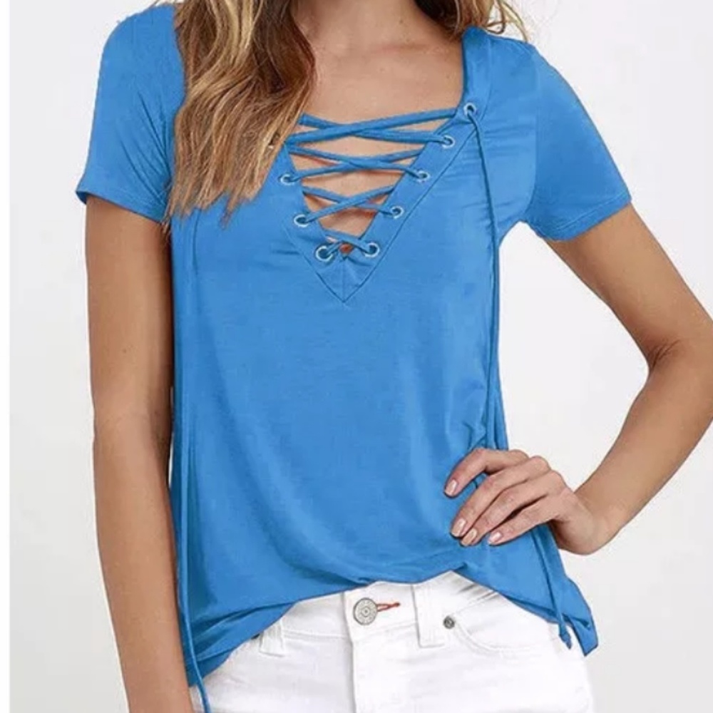 LACE UP TEE
